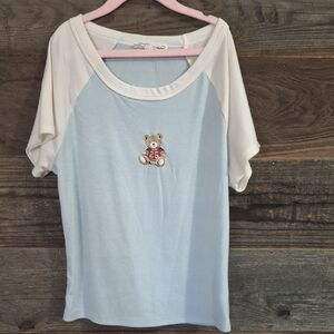 Hippie ROSE Kids Blue and White Bear Shirt E